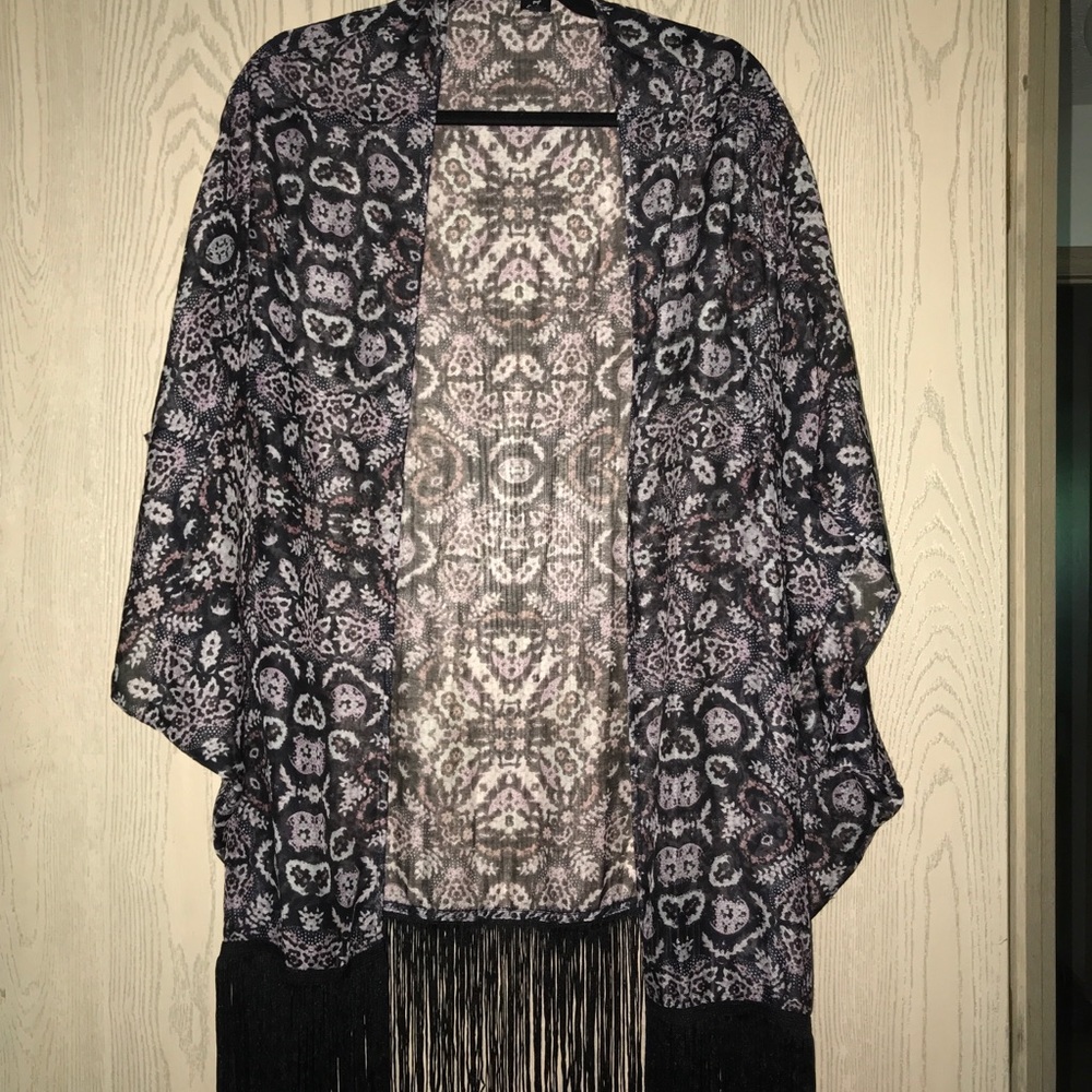 Echo fringed swimsuit cover up